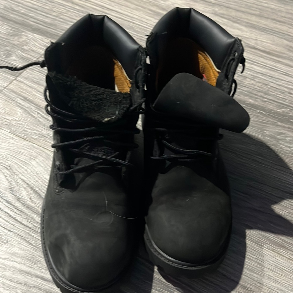 Black Timberland Boots 5Y